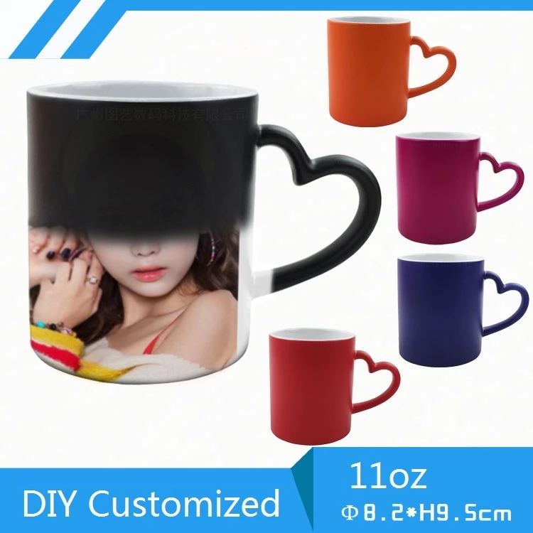 Sublimation Mug White - แก้วมัคเปลี่ยนสีได้เอง DIY ขนาด 350 มล. แก้วเซรามิคพิมพ์ลายรูปภาพ