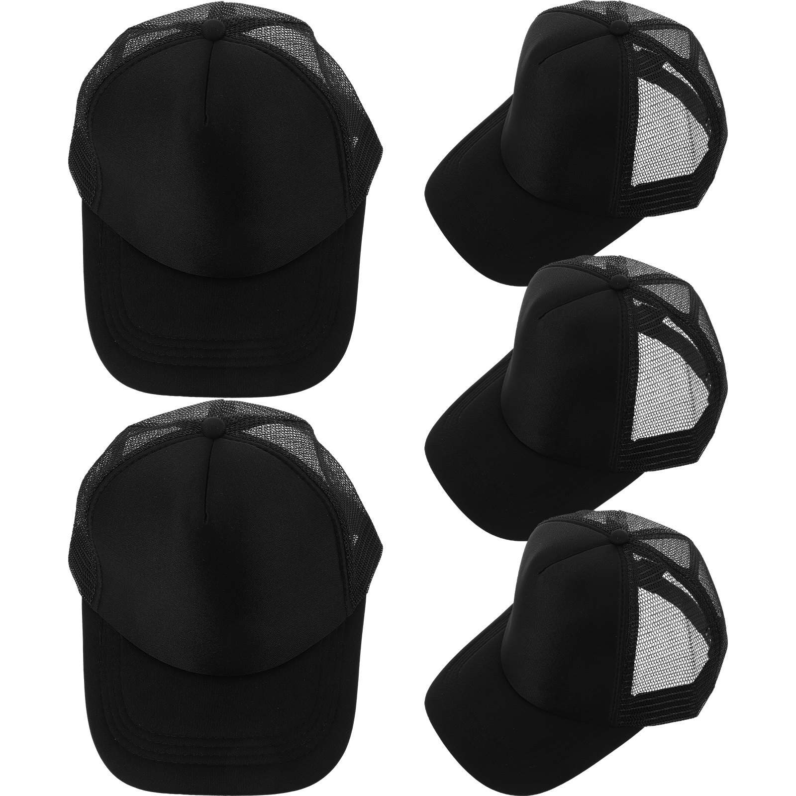 Hat Sublimation Blank - หมวกเบสบอลตาข่าย 5 ชิ้น สำหรับวิ่ง หมวกตาข่าย หมวกกลางแจ้ง