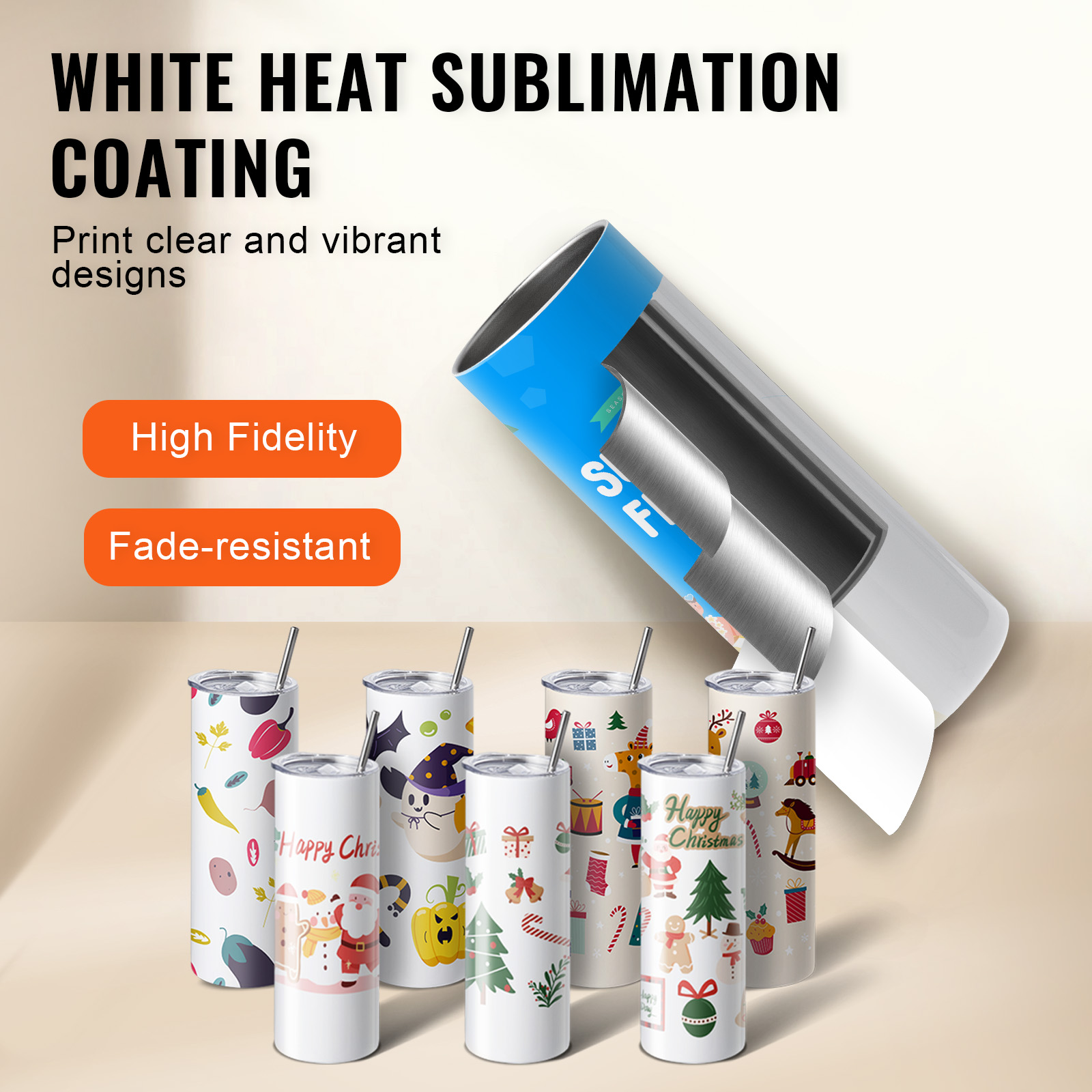 SucceBuy 8/12/14/16/24/50PC ตร - Sublimation Mug White บทวิจารณ์และราคา