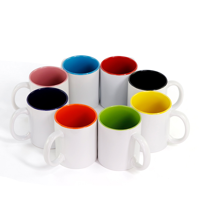 350ML สีภายในถ้วยเซรามิคแก้ว D - Sublimation Mug White บทวิจารณ์และราคา