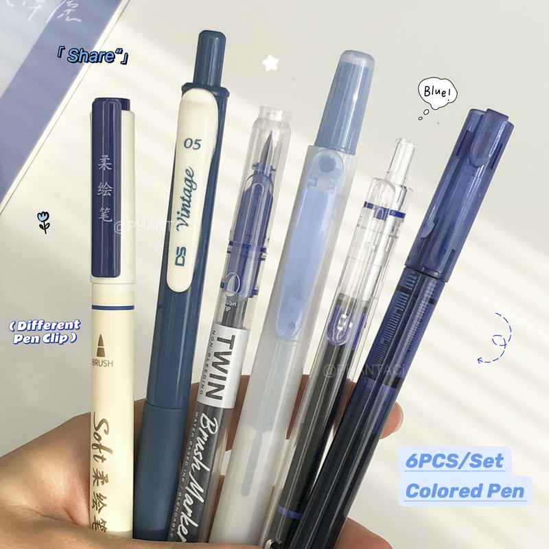 6 ชิ้นปากกาสีสำหรับเขียนตัวอัก - Pentel Pen Energel บทวิจารณ์และราคา